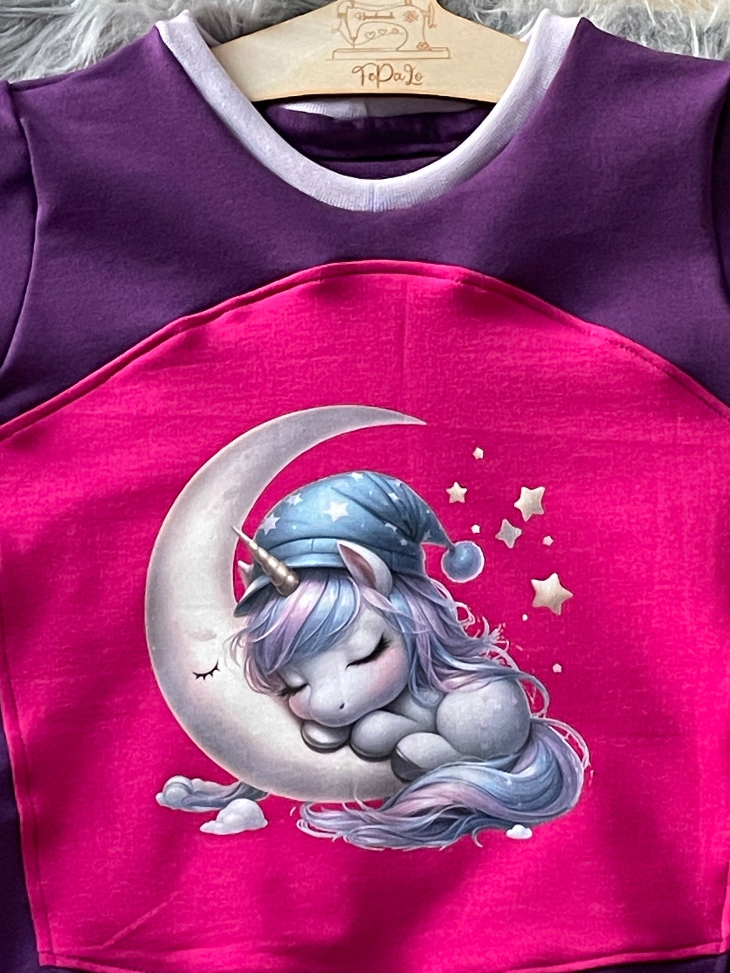 Bügelbild Einhorn schlafend im Mond #2 Fylou's Style