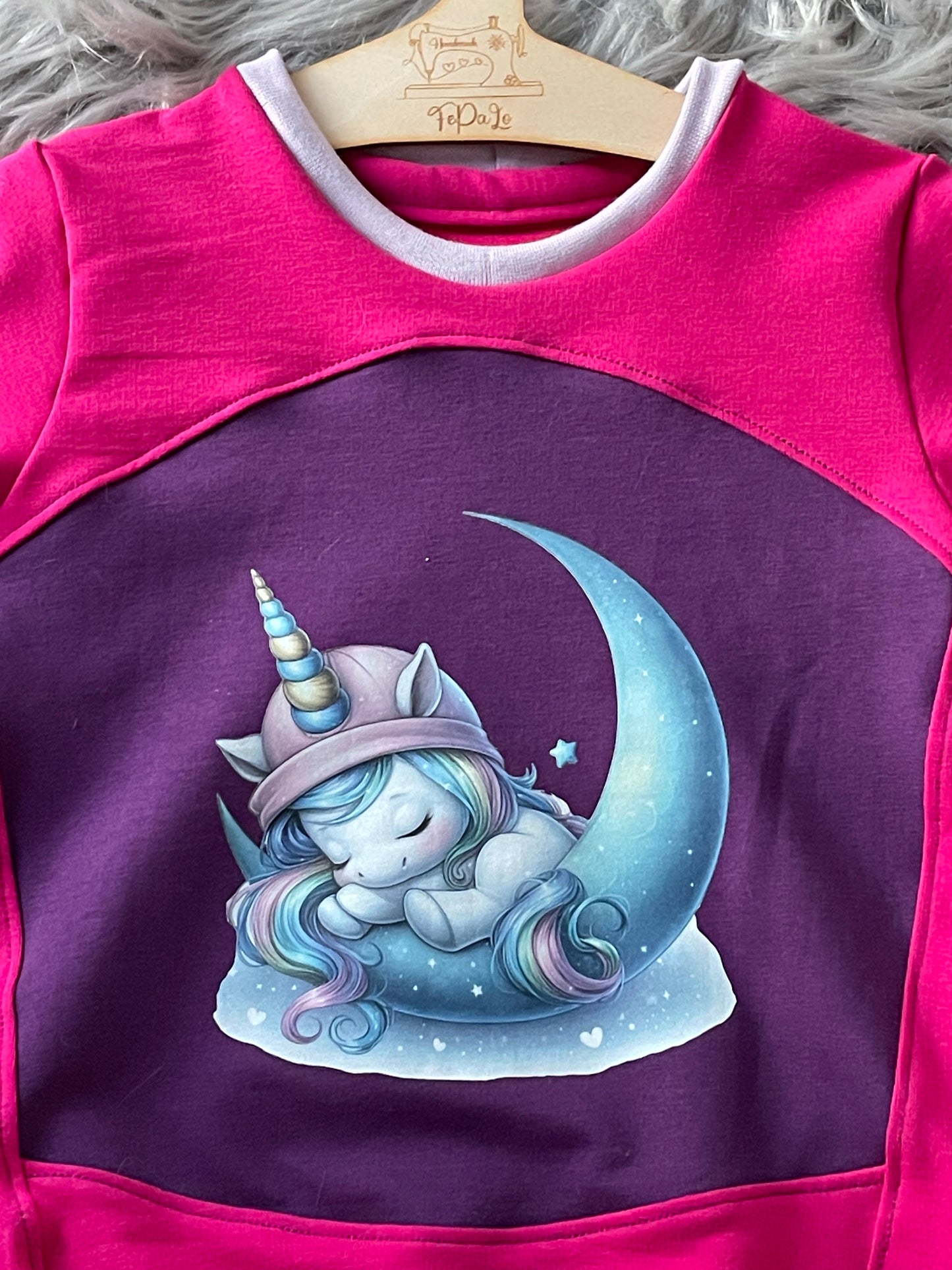 Bügelbild Einhorn schlafend im Mond #1 Fylou's Style