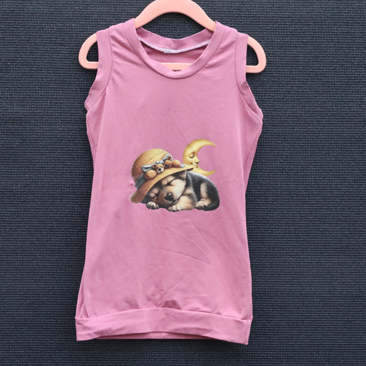 Bügelbild schlafender Hund vorm Mond #3 Fylou's Style