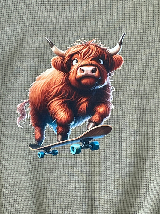 Bügelbild Lustige Highland Kuh #5 Fylou's Style