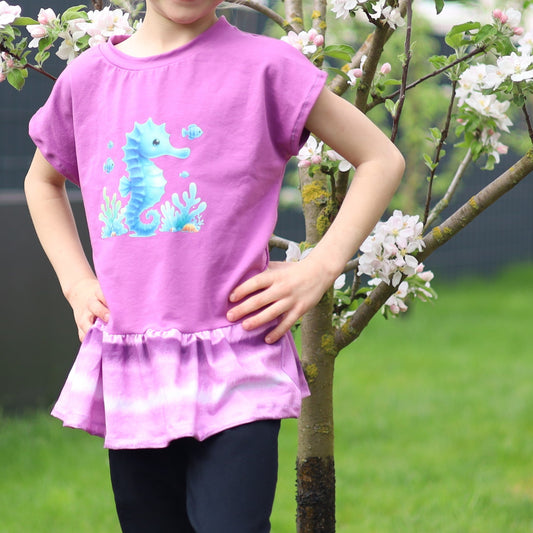 Bügelbild Watercolor Sommer Seepferdchen Fylou's Style