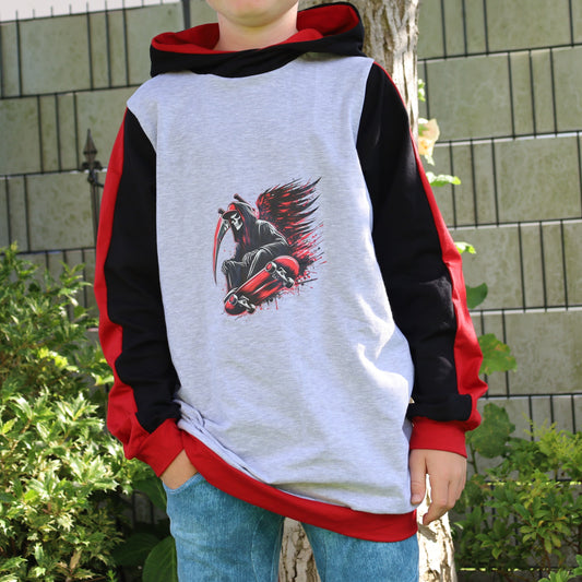 Bügelbild Sensenmann auf Skateboard #4