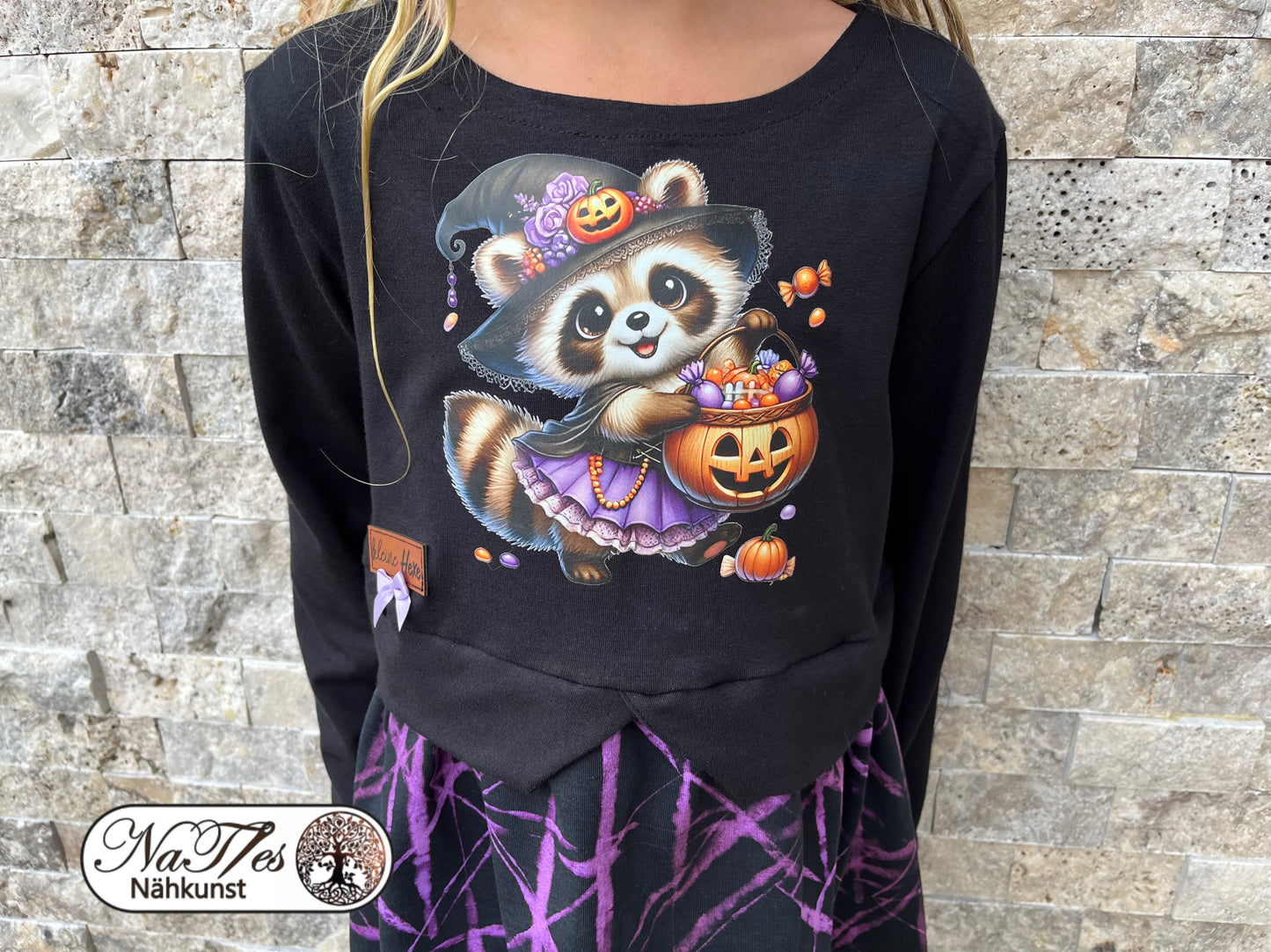 Bügelbild gruseliger Halloween Waschbär #18
