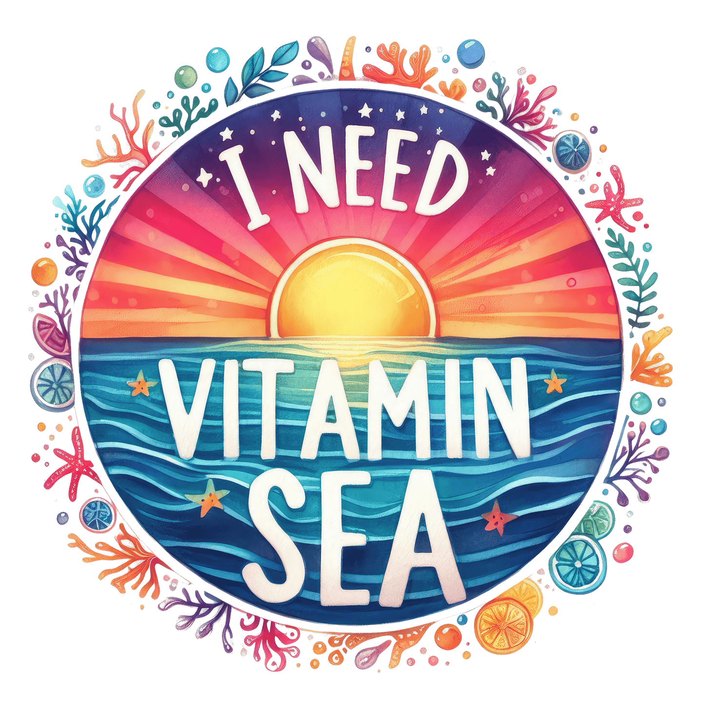 Bügelbild I Need Vitamin Sea Fylou's Style