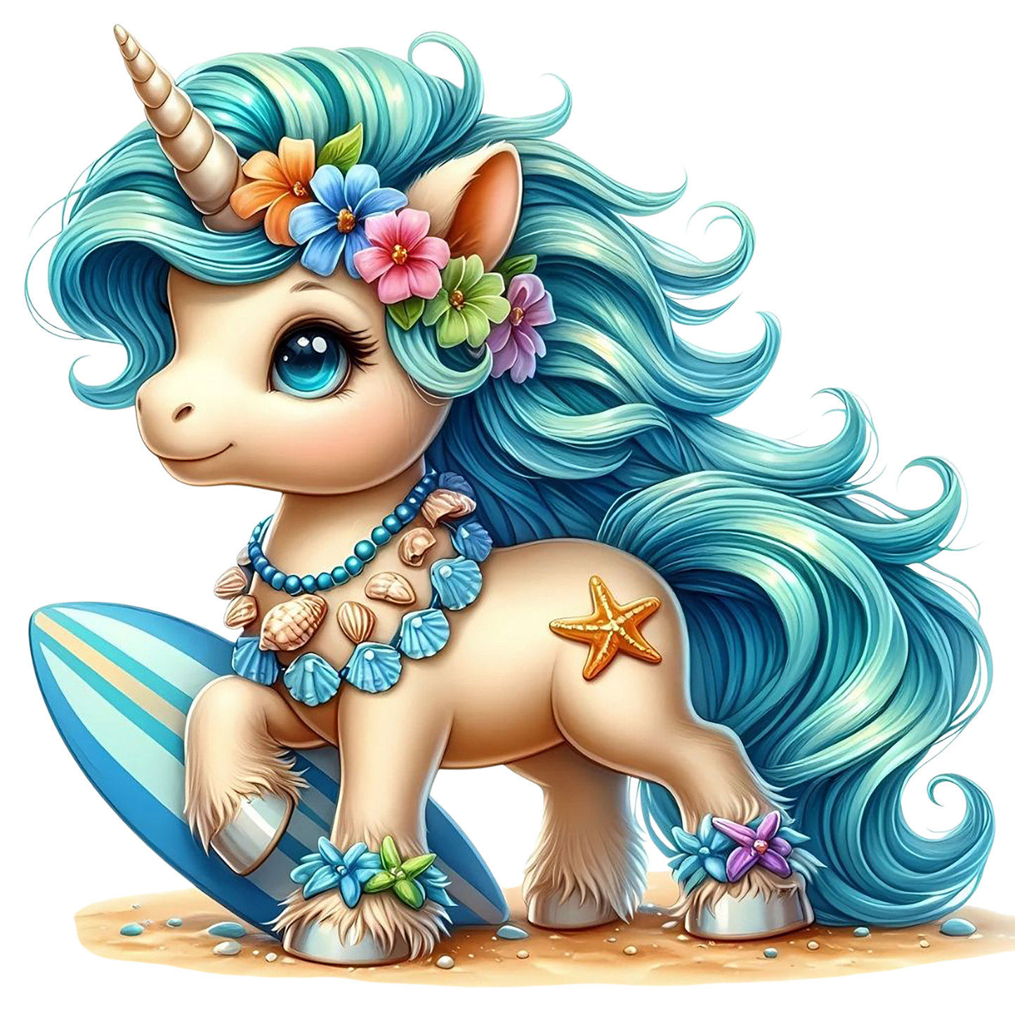 Bügelbild Insel Einhorn #1 Fylou's Style