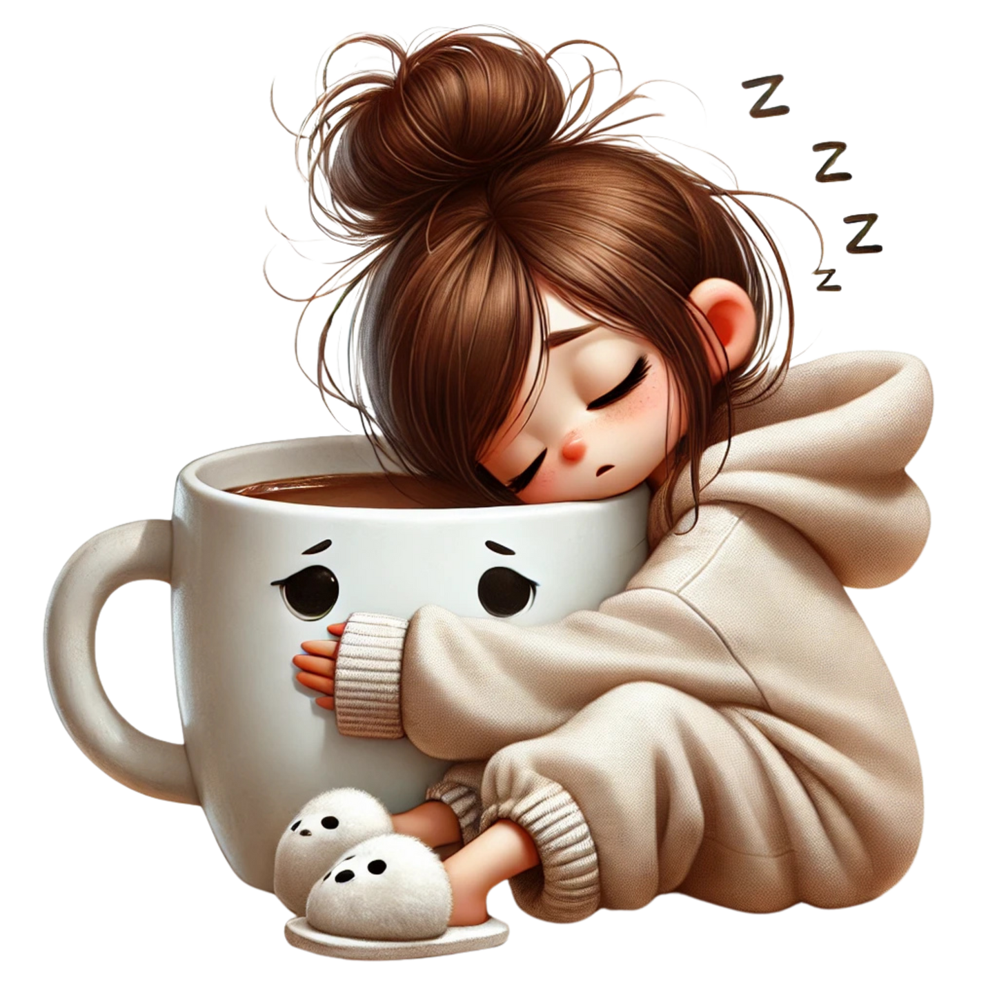 Bügelbild Kaffee Mädchen #2 Fylou's Style