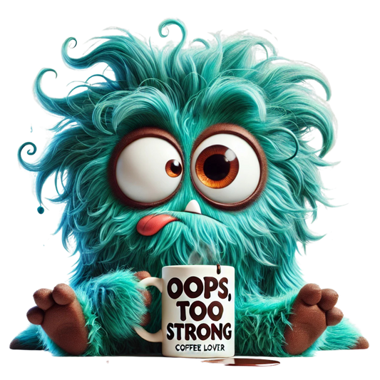 Bügelbild Kaffee Monster #1 Fylou's Style