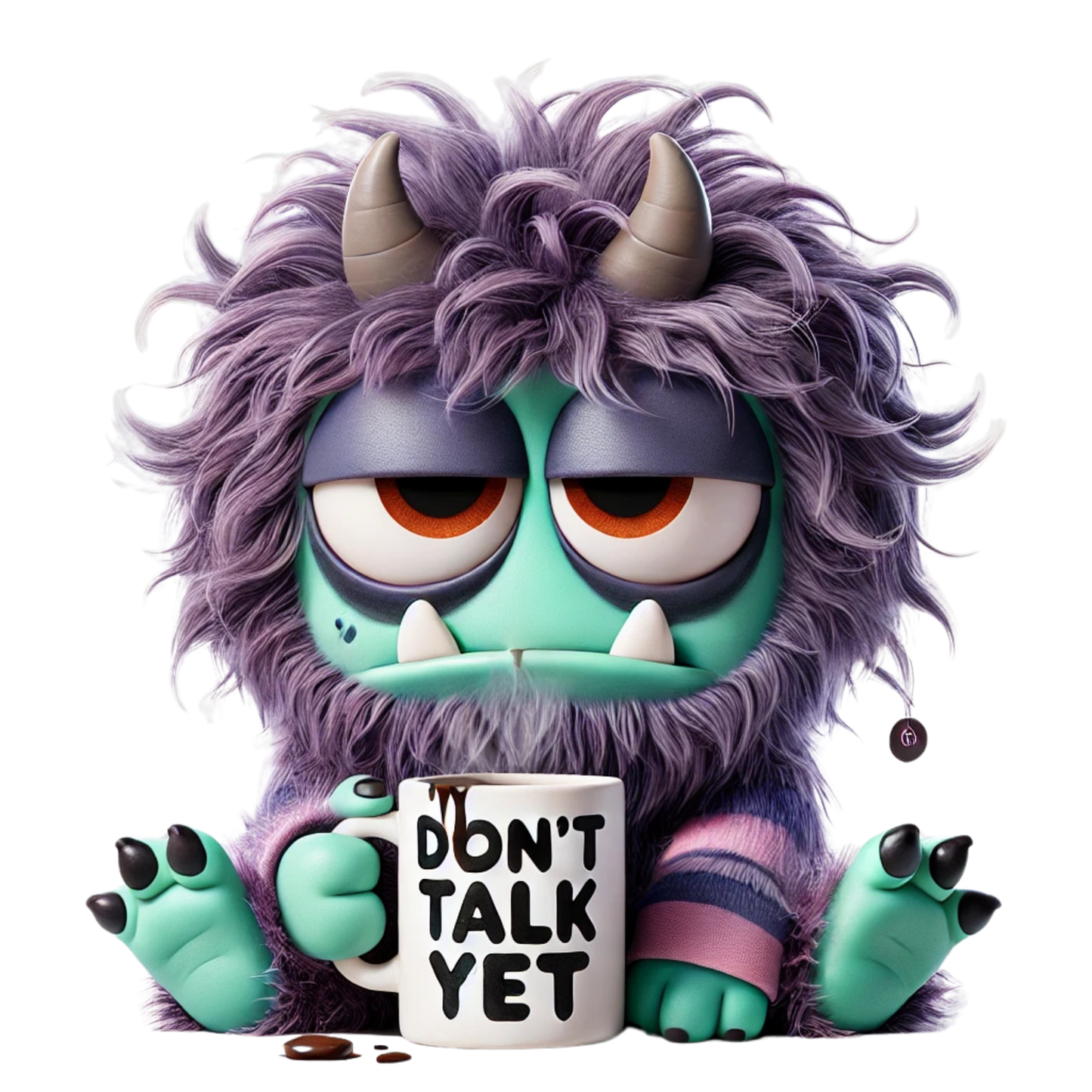 Bügelbild Kaffee Monster #2 Fylou's Style