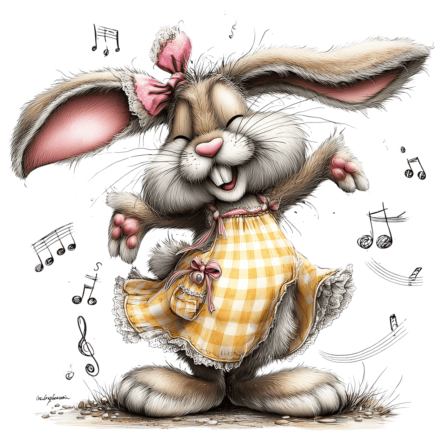 Bügelbild Karo Osterhase #5