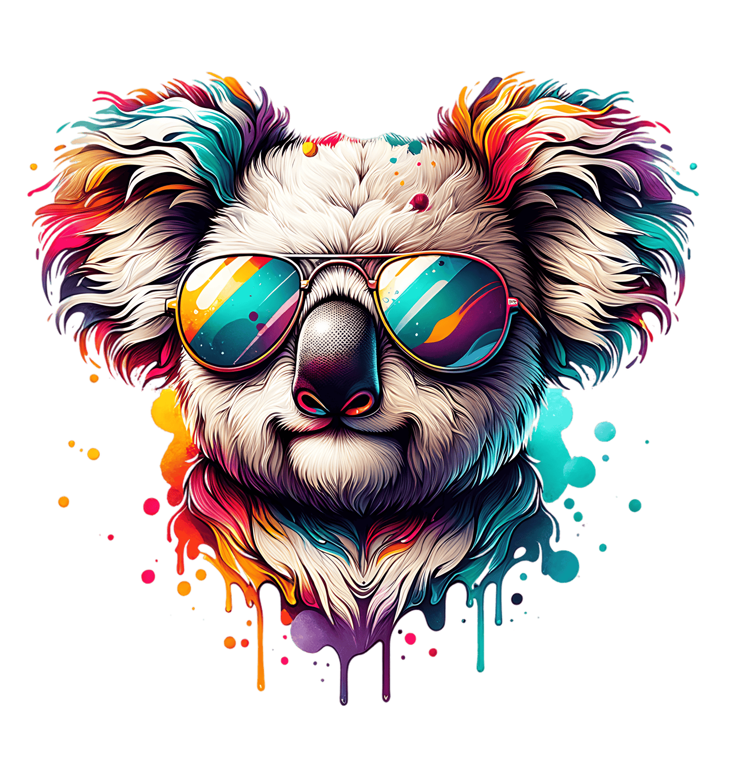 Bügelbild Koala mit Sonnenbrille Fylou's Style