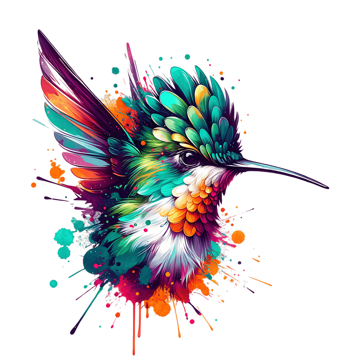 Bügelbild Kolibri Splash Fylou's Style