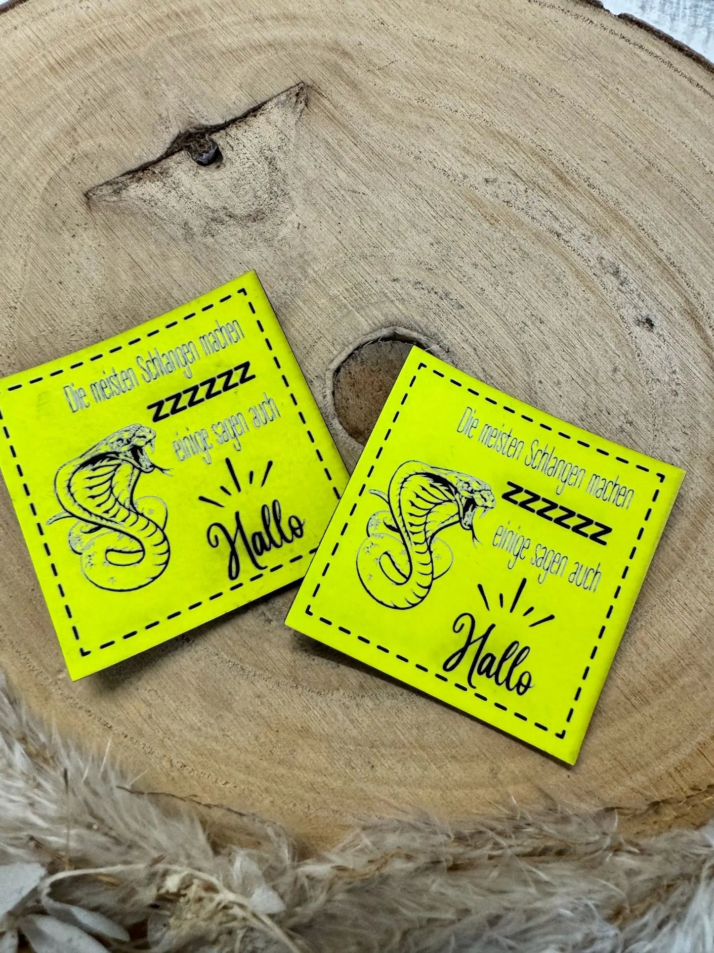 Kunstleder Label Schlange Fylou's Style