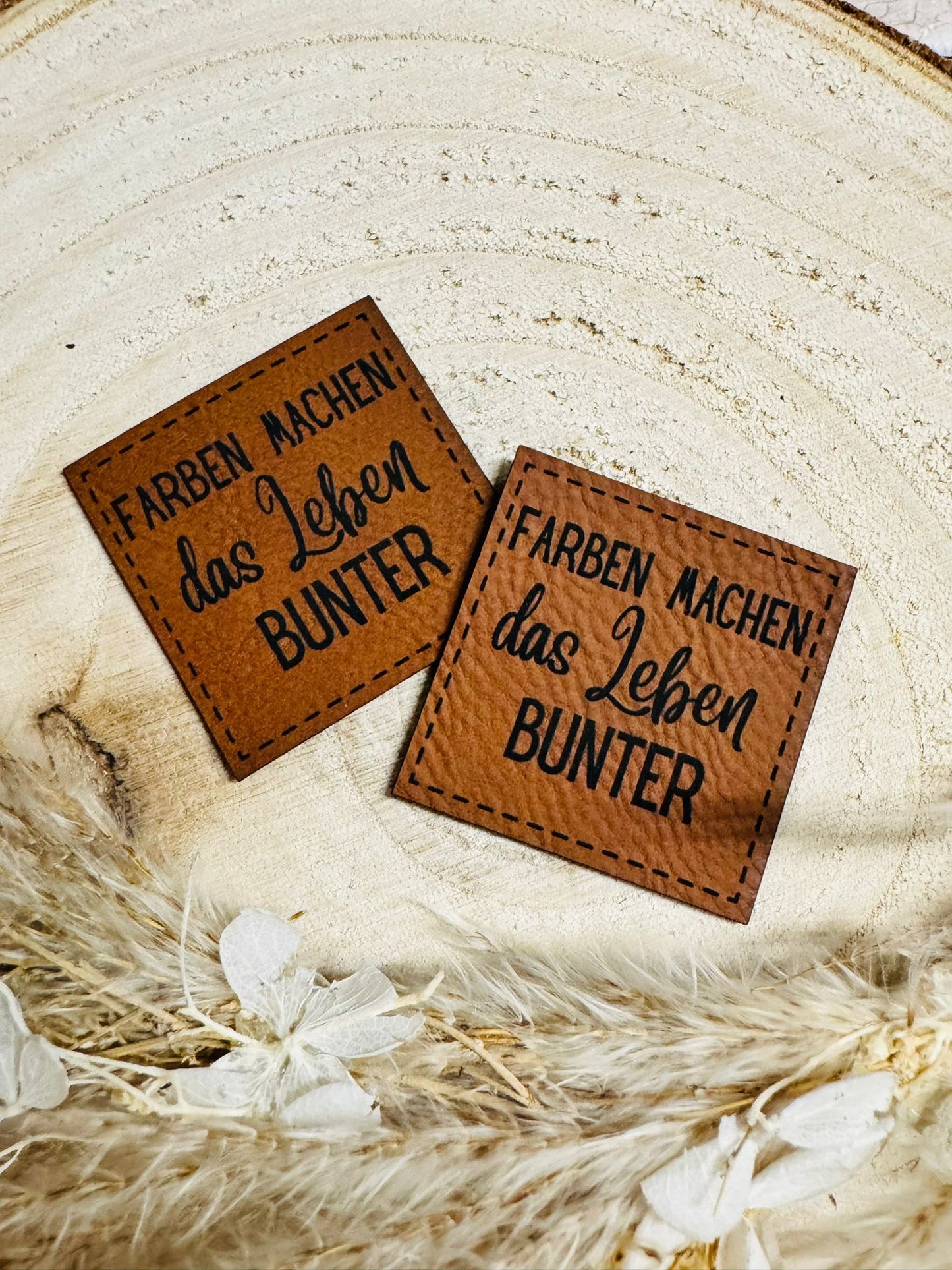 Kunstleder Label Farben machen das Leben bunter Fylou's Style