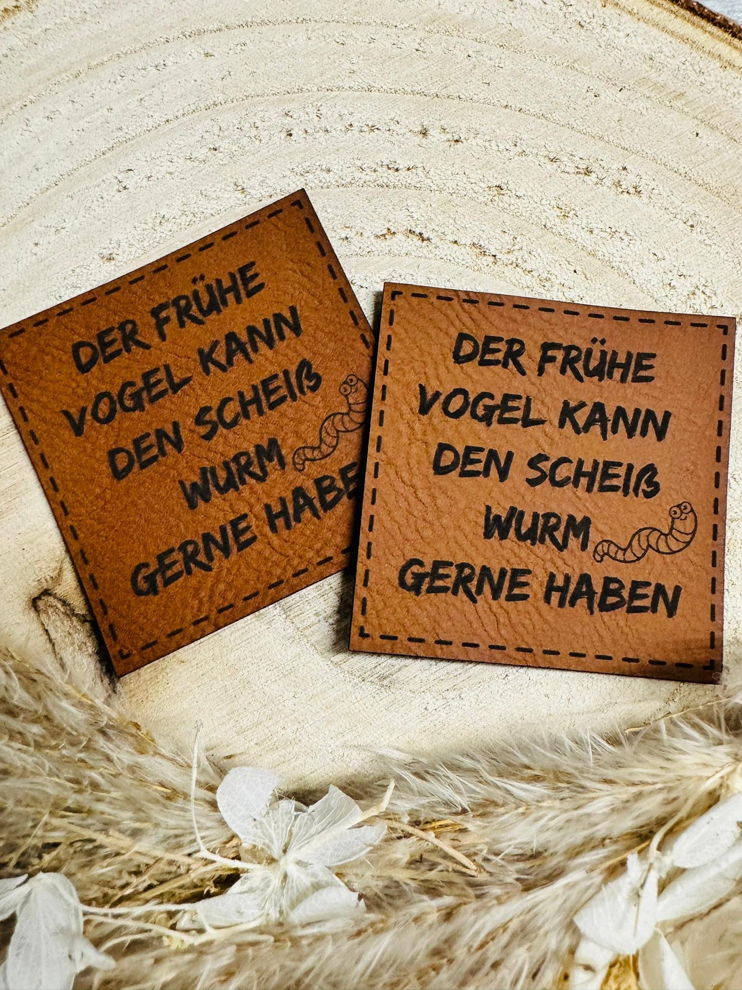 Kunstleder Label der Frühe Vogel Fylou's Style