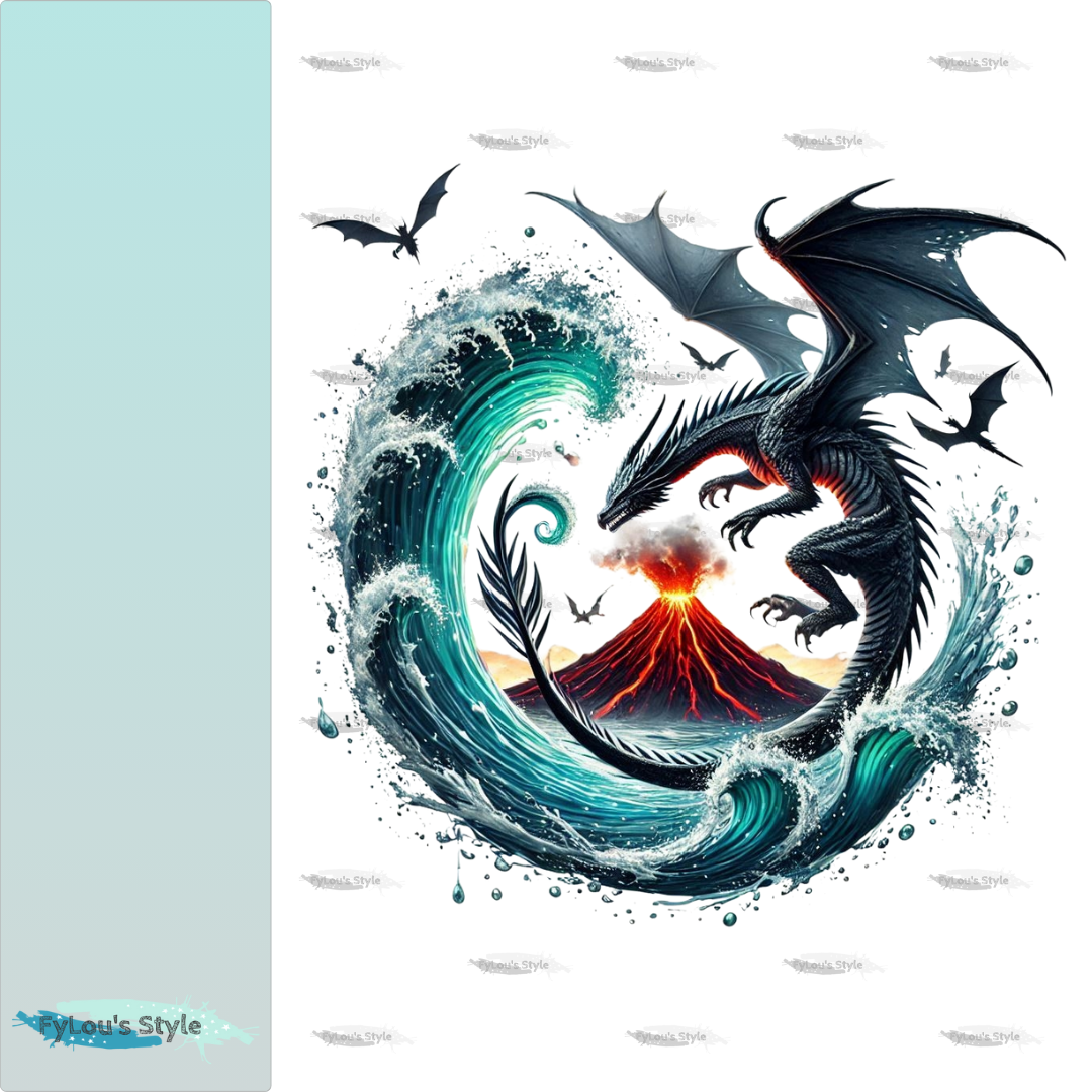 Bügelbild Lava Drache #1 Fylou's Style
