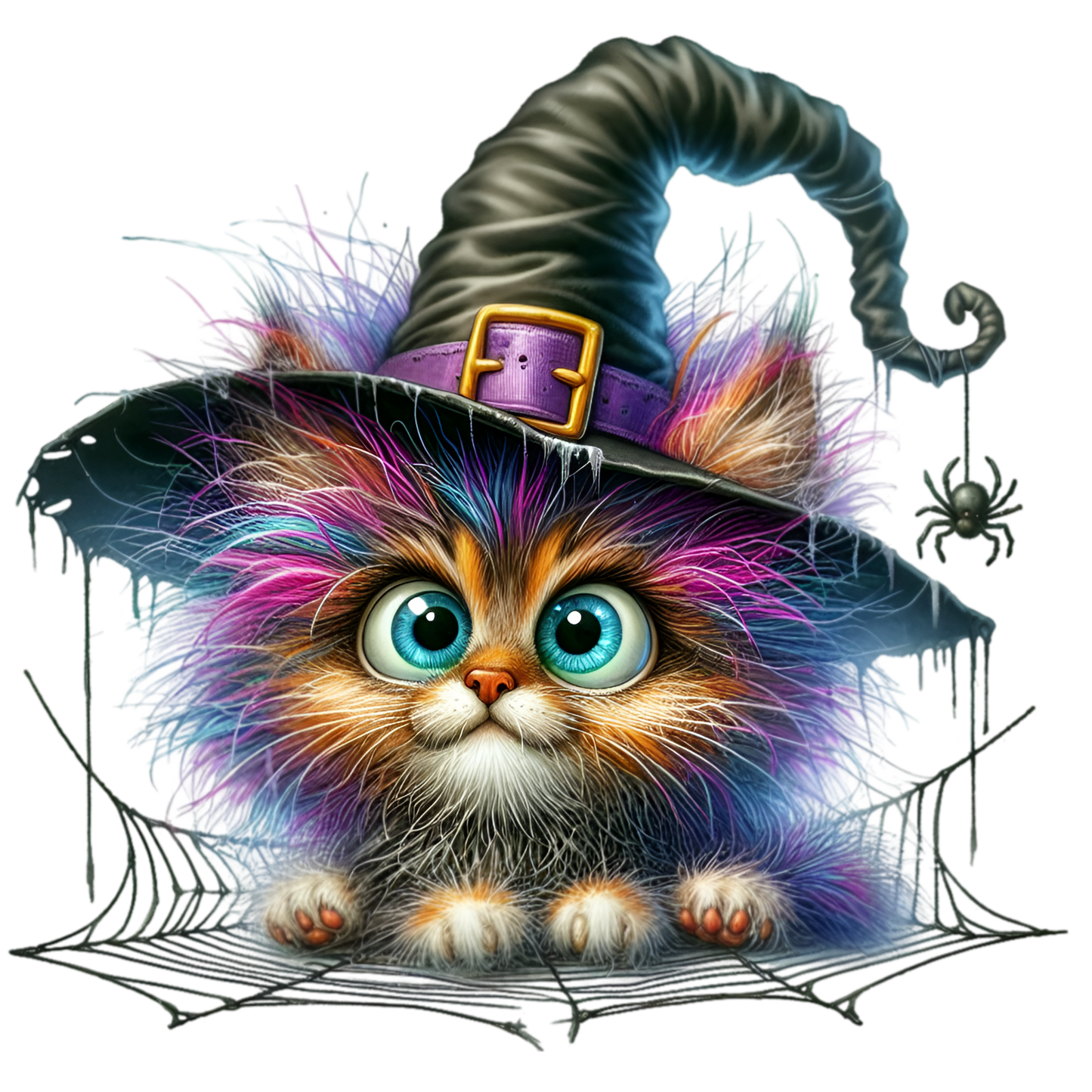 Bügelbild Lila Halloween Katze #6
