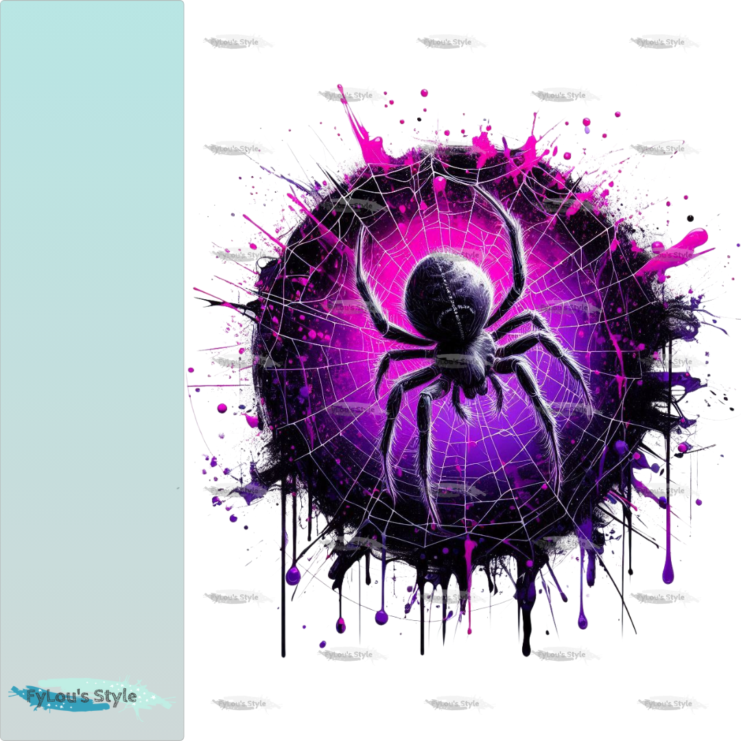Bügelbild Lila Spinne #3