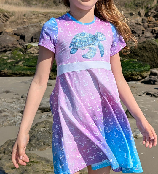 Bügelbild Watercolor Sommer Schildkröte Fylou's Style