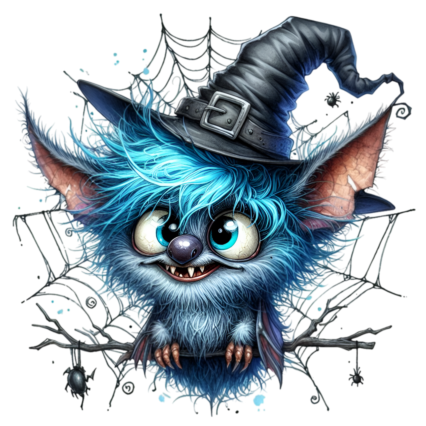 Bügelbild Lustige Halloween Fledermaus #2