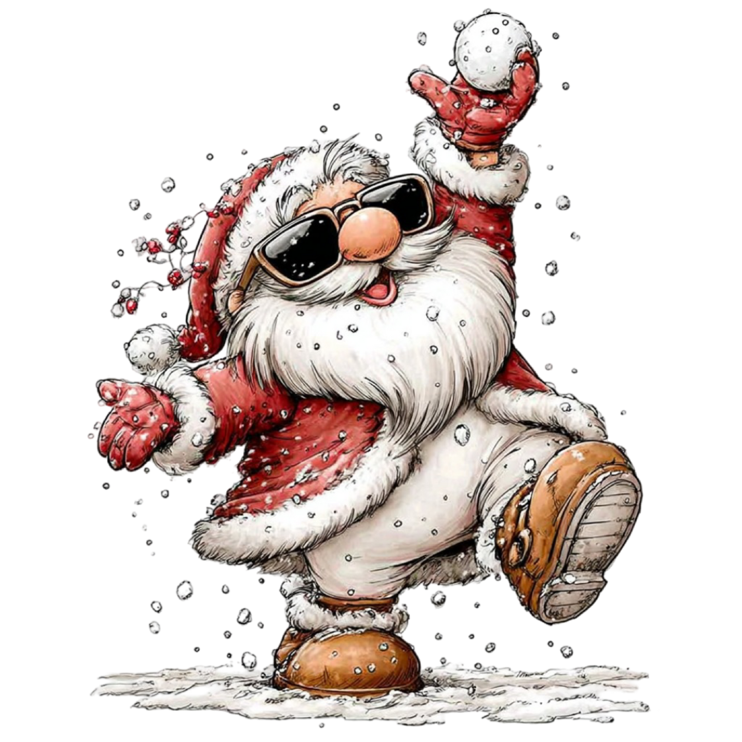 Bügelbild frecher Santa #3