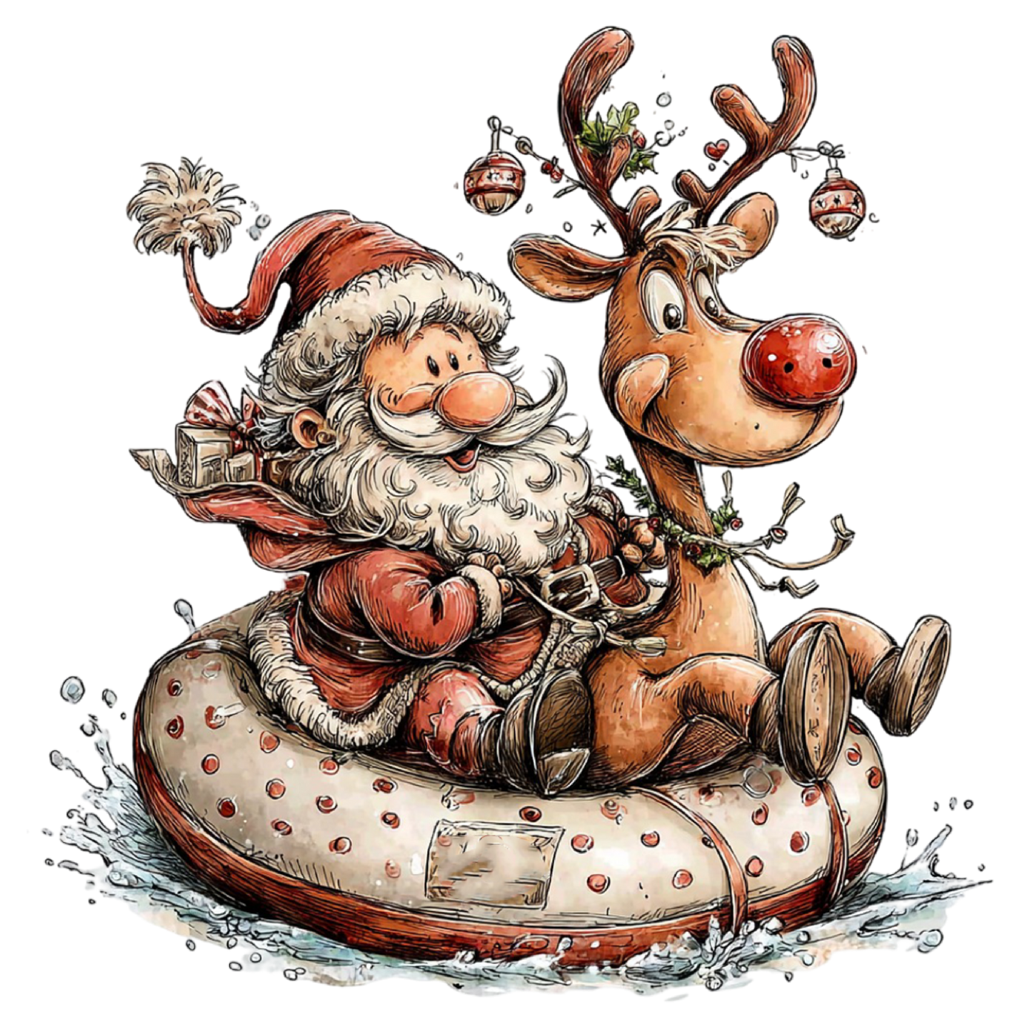 Bügelbild frecher Santa #6