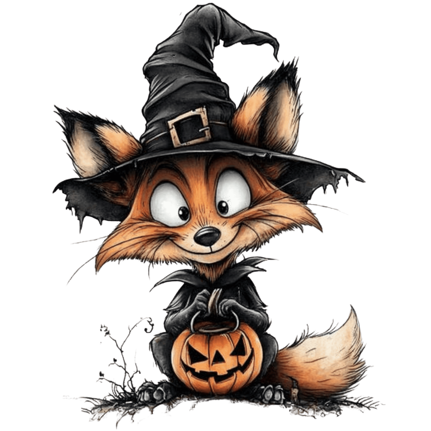Bügelbild Lustiger Spukender Fuchs #1