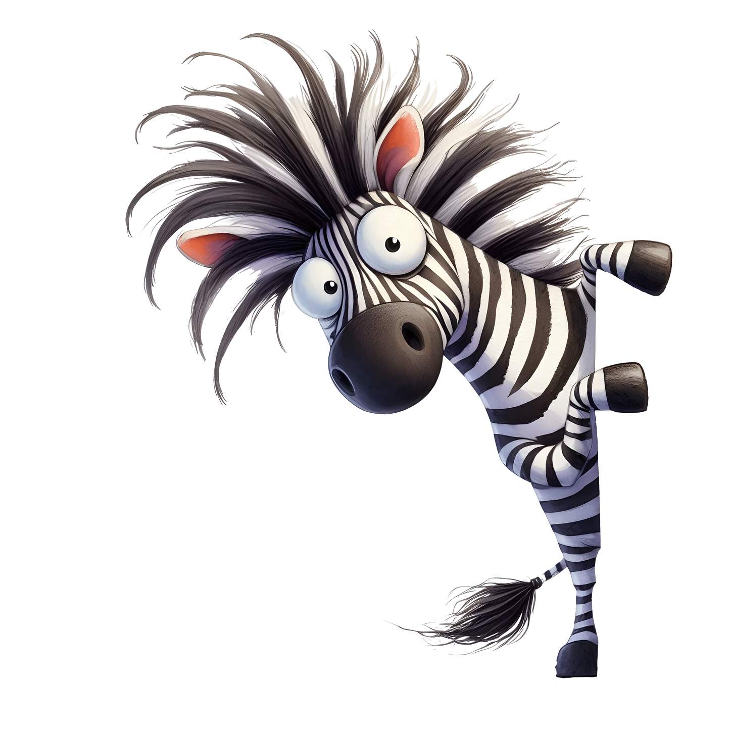 Bügelbild Lustiges Guck Guck Zebra #1 Fylou's Style