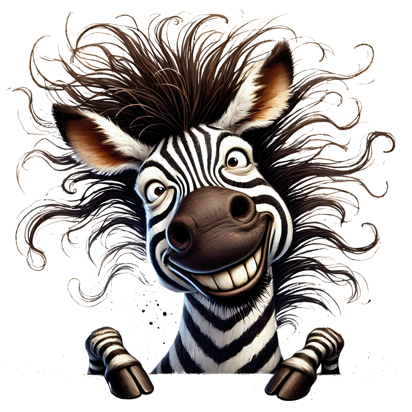 Bügelbild Lustiges Guck Guck Zebra #2 Fylou's Style