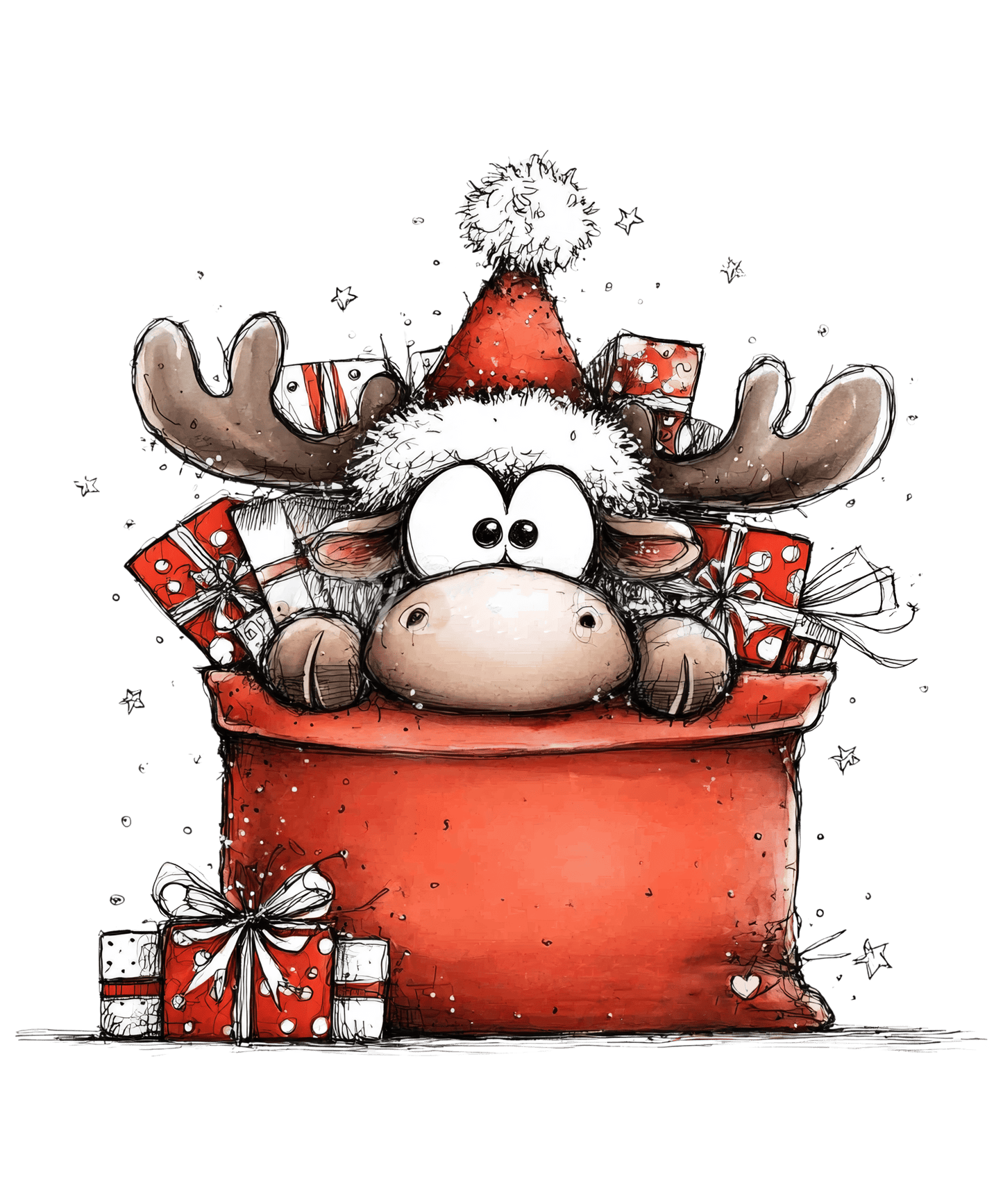 Bügelbild Lustiges Rentier #4