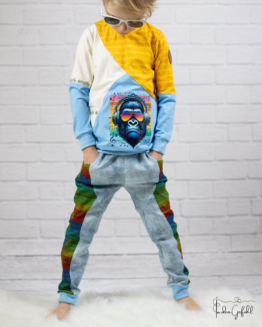 Bügelbild Musik Gorilla Fylou's Style