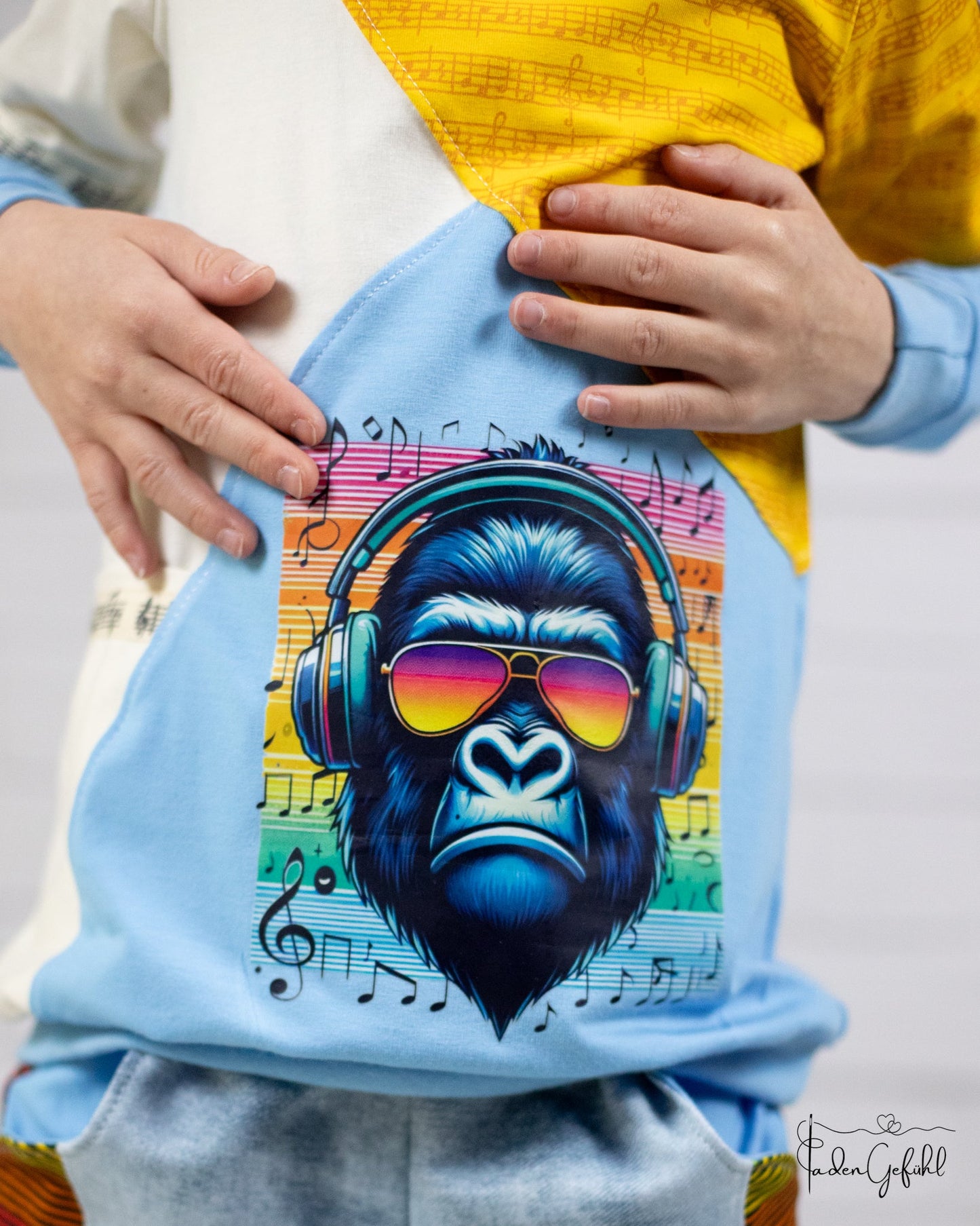 Bügelbild Musik Gorilla Fylou's Style
