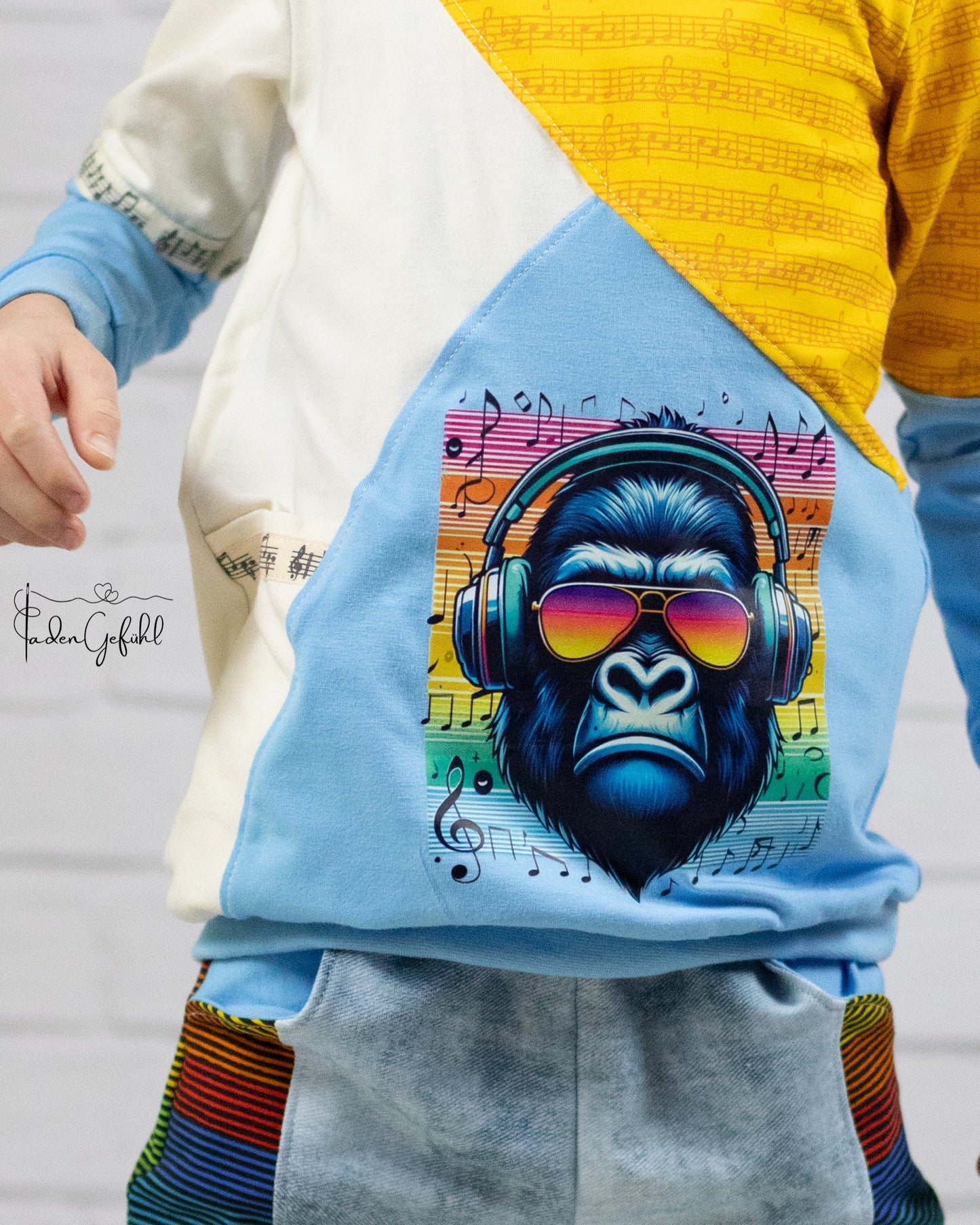 Bügelbild Musik Gorilla Fylou's Style