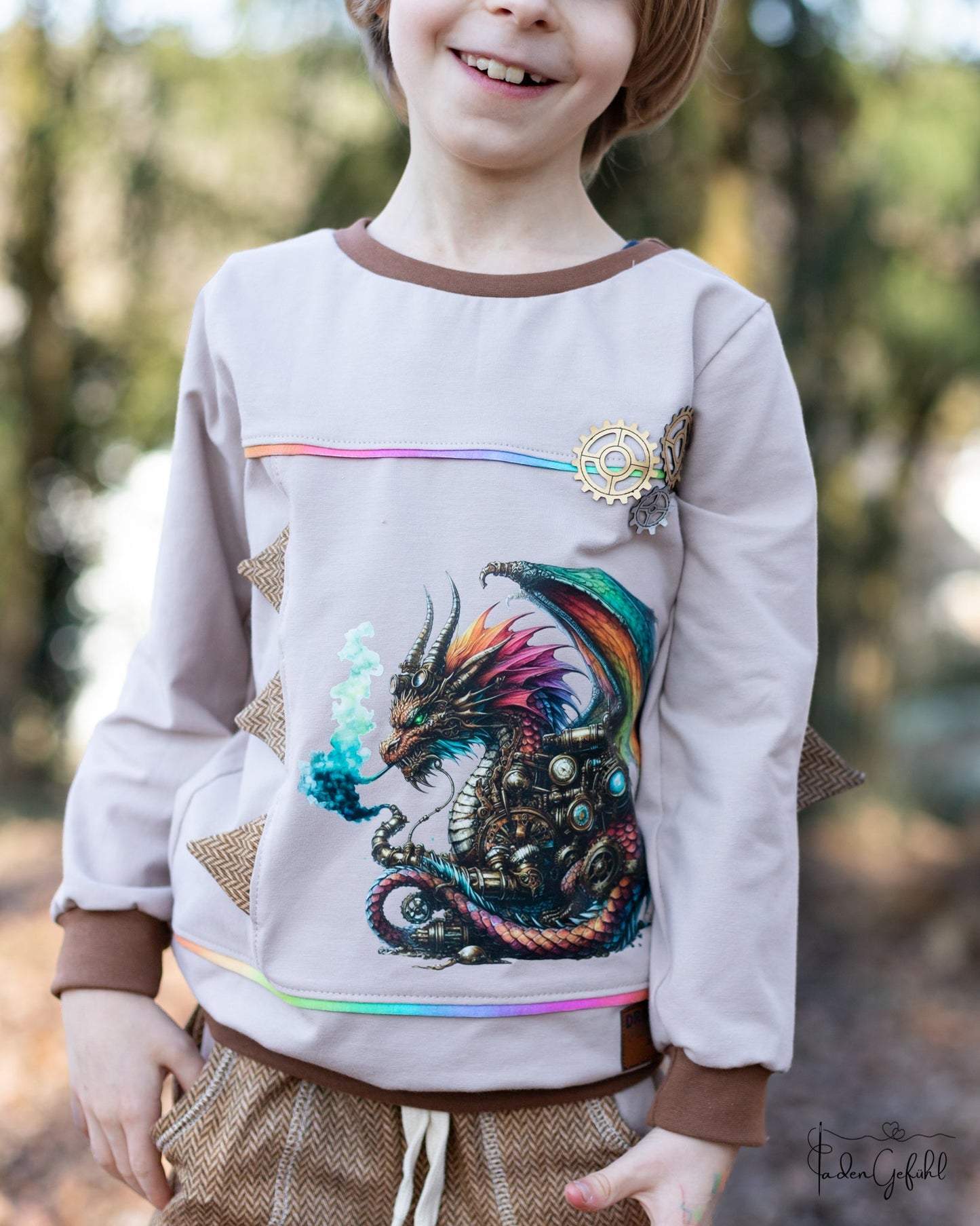 Bügelbild Steampunk Drache #3 Fylou's Style