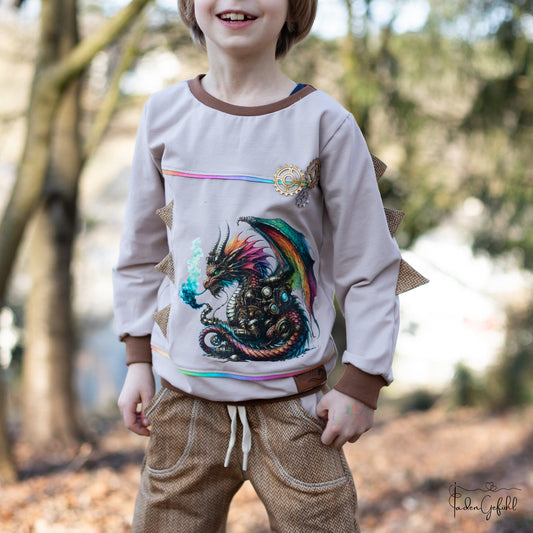 Bügelbild Steampunk Drache #3 Fylou's Style