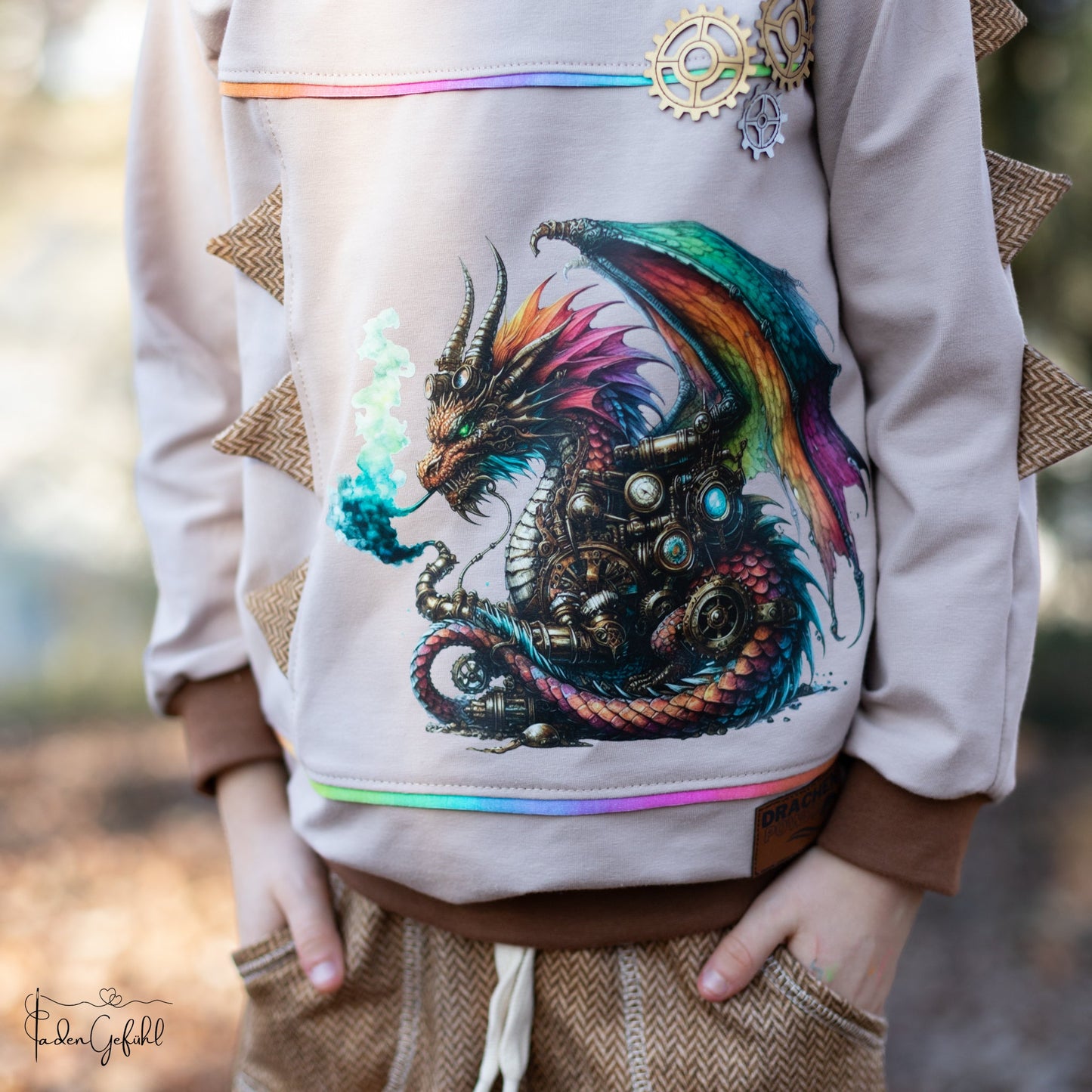 Bügelbild Steampunk Drache #3 Fylou's Style