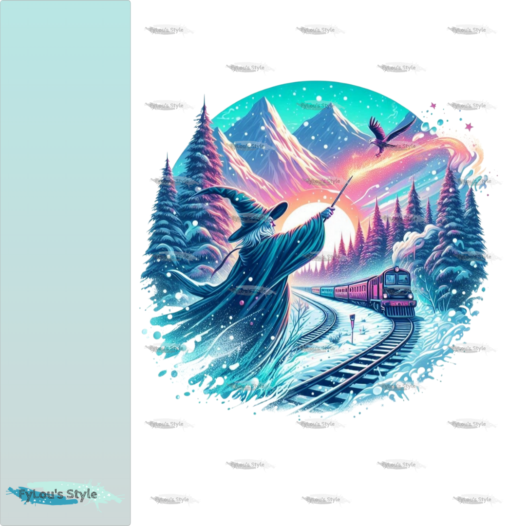Bügelbild Winterzauber Magische Lok #2