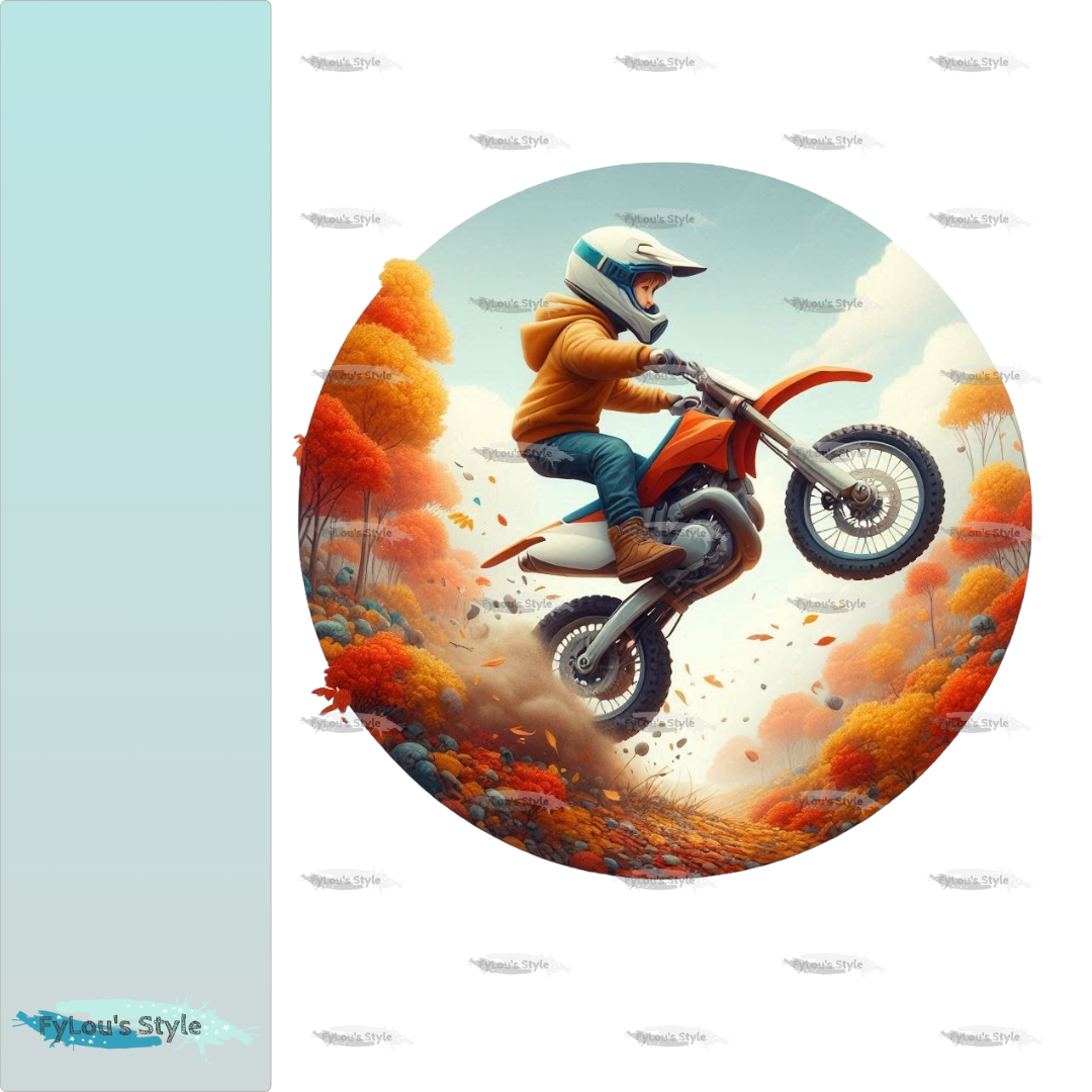 Bügelbild Motorcross im Herbst #8