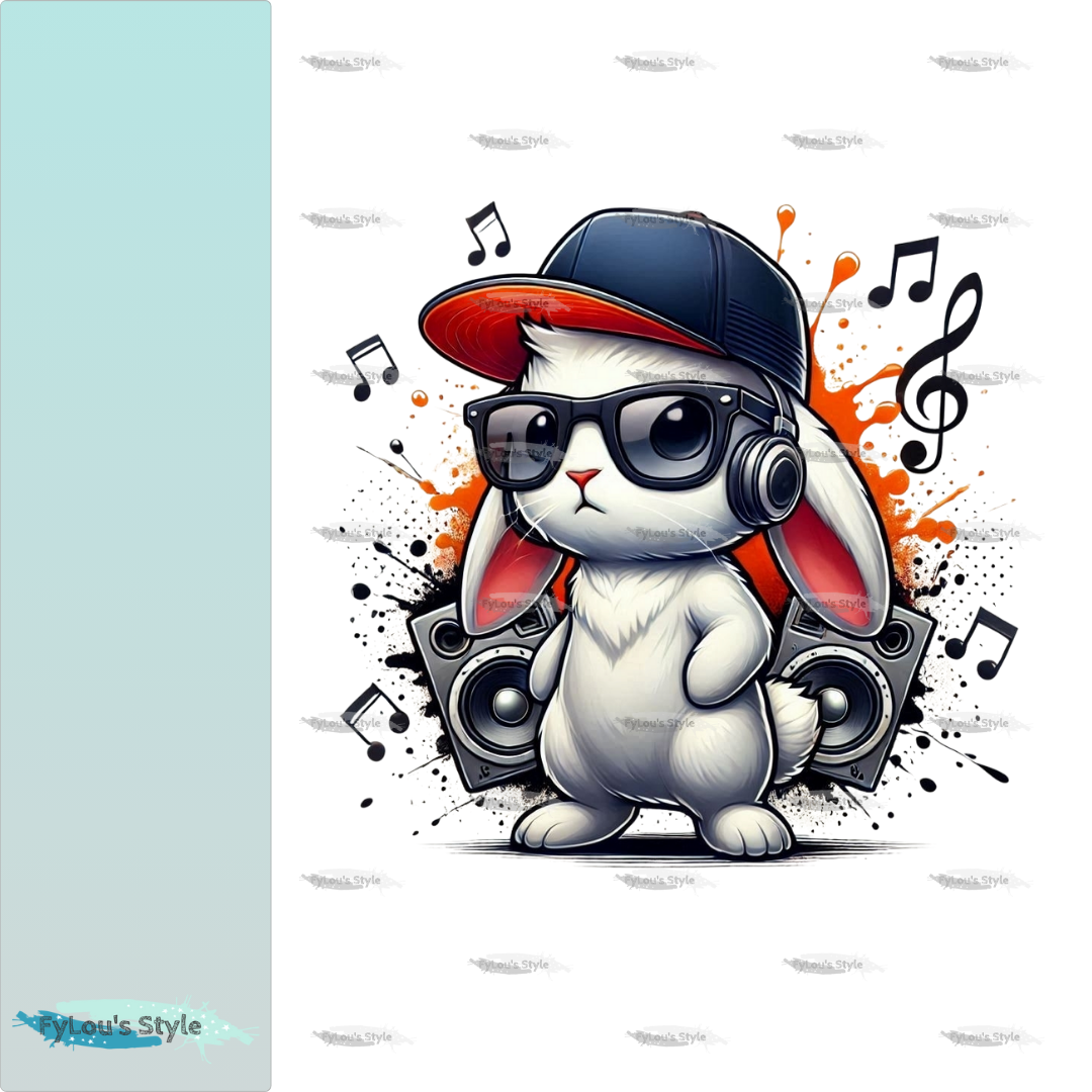 Bügelbild Musik Bunny #1 Fylou's Style