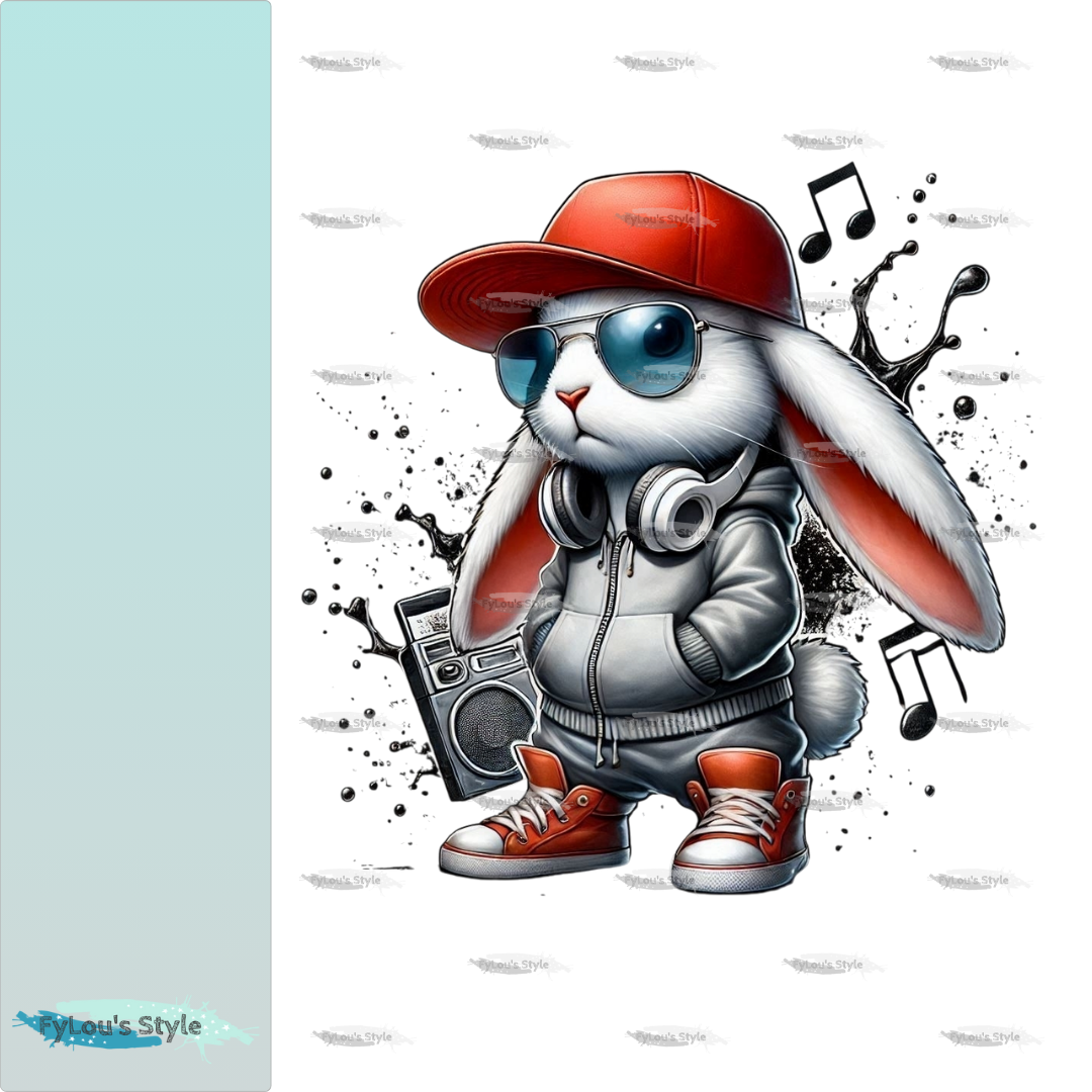 Bügelbild Musik Bunny #5 Fylou's Style