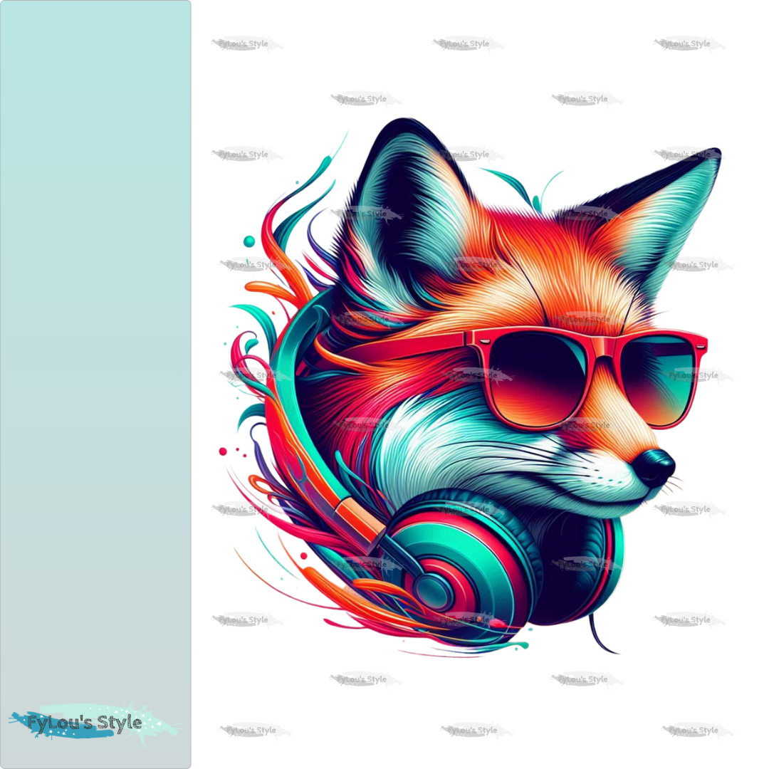 Bügelbild Musik Fuchs #3 Fylou's Style