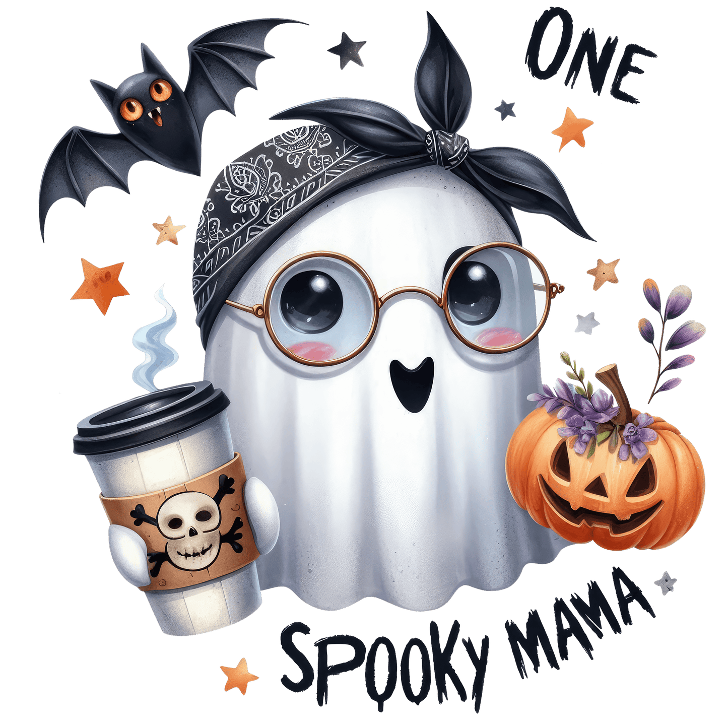 Bügelbild One Spooky Mama