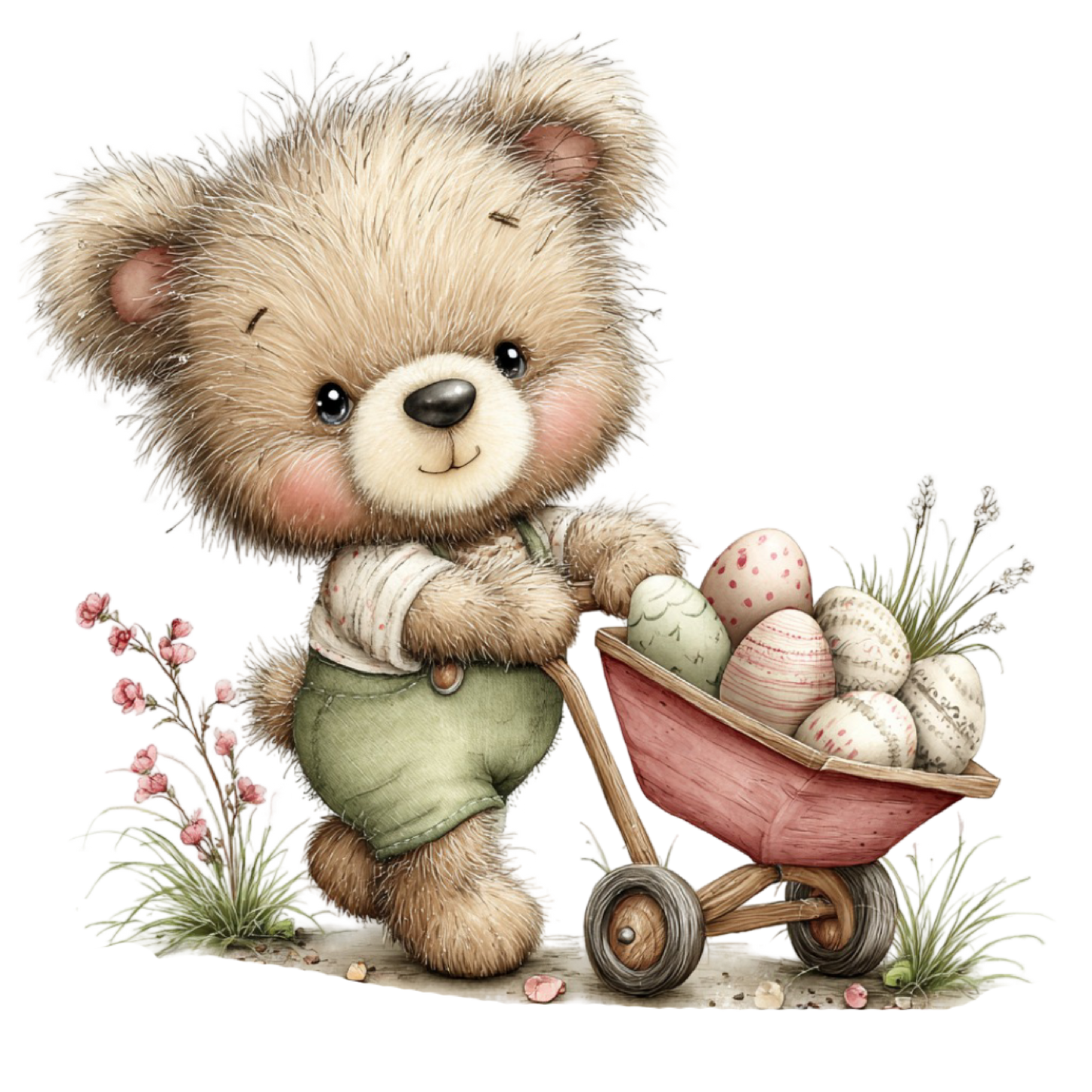 Bügelbild Oster Bär #1