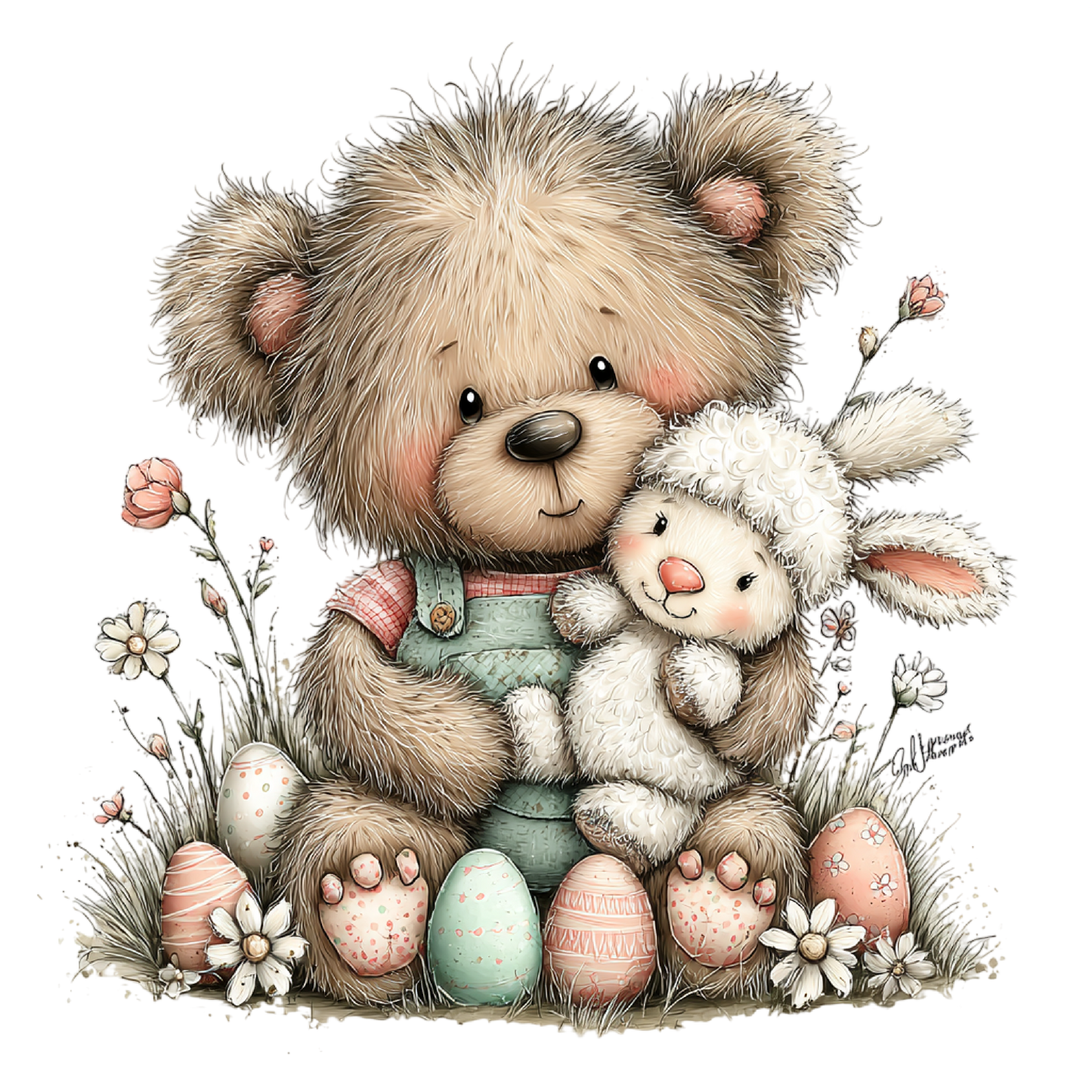 Bügelbild Oster Bär #3