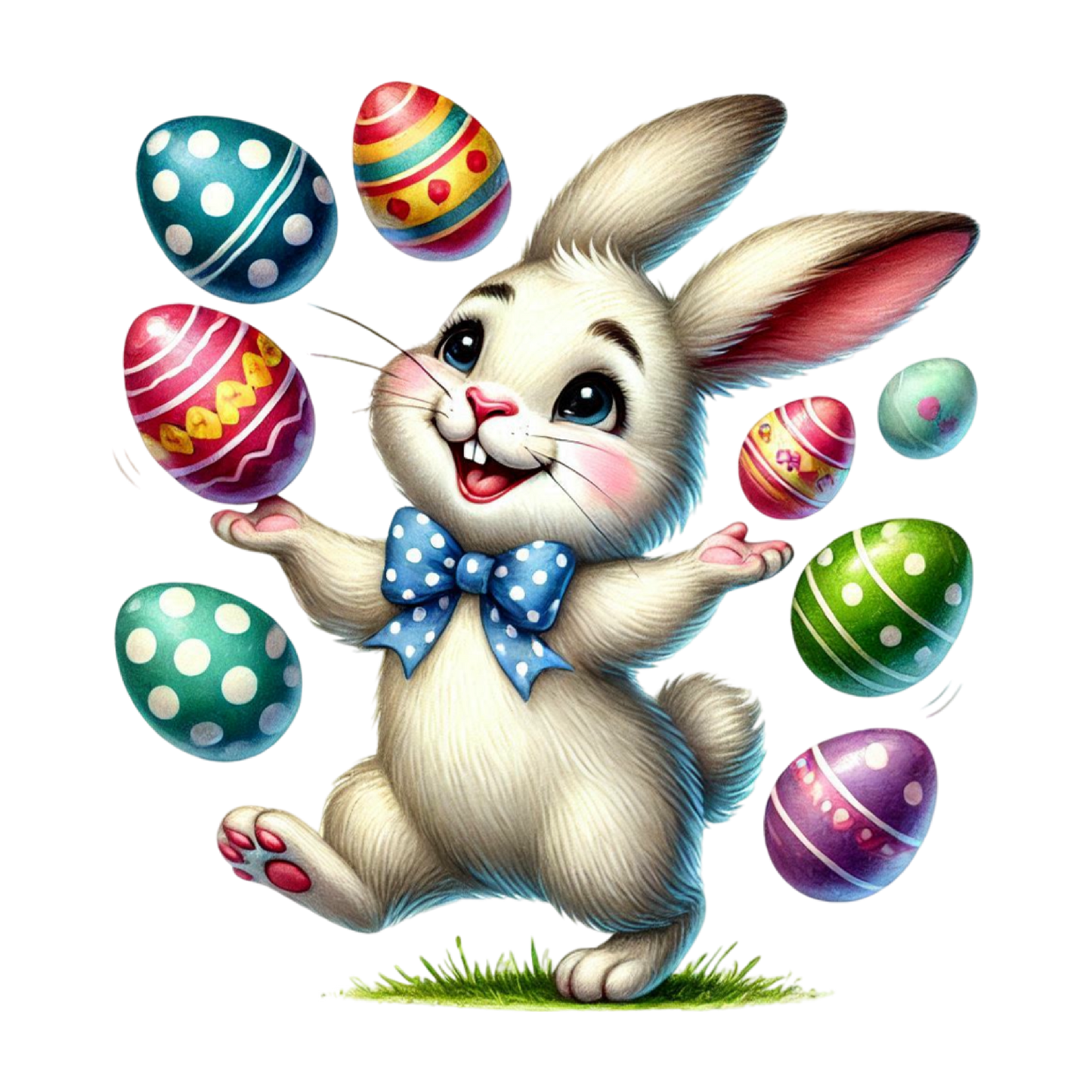 Bügelbild Oster Hase jongliert Fylou's Style