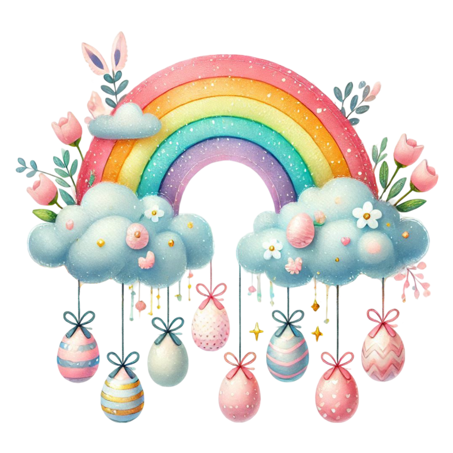 Bügelbild Oster Regenbogen Fylou's Style