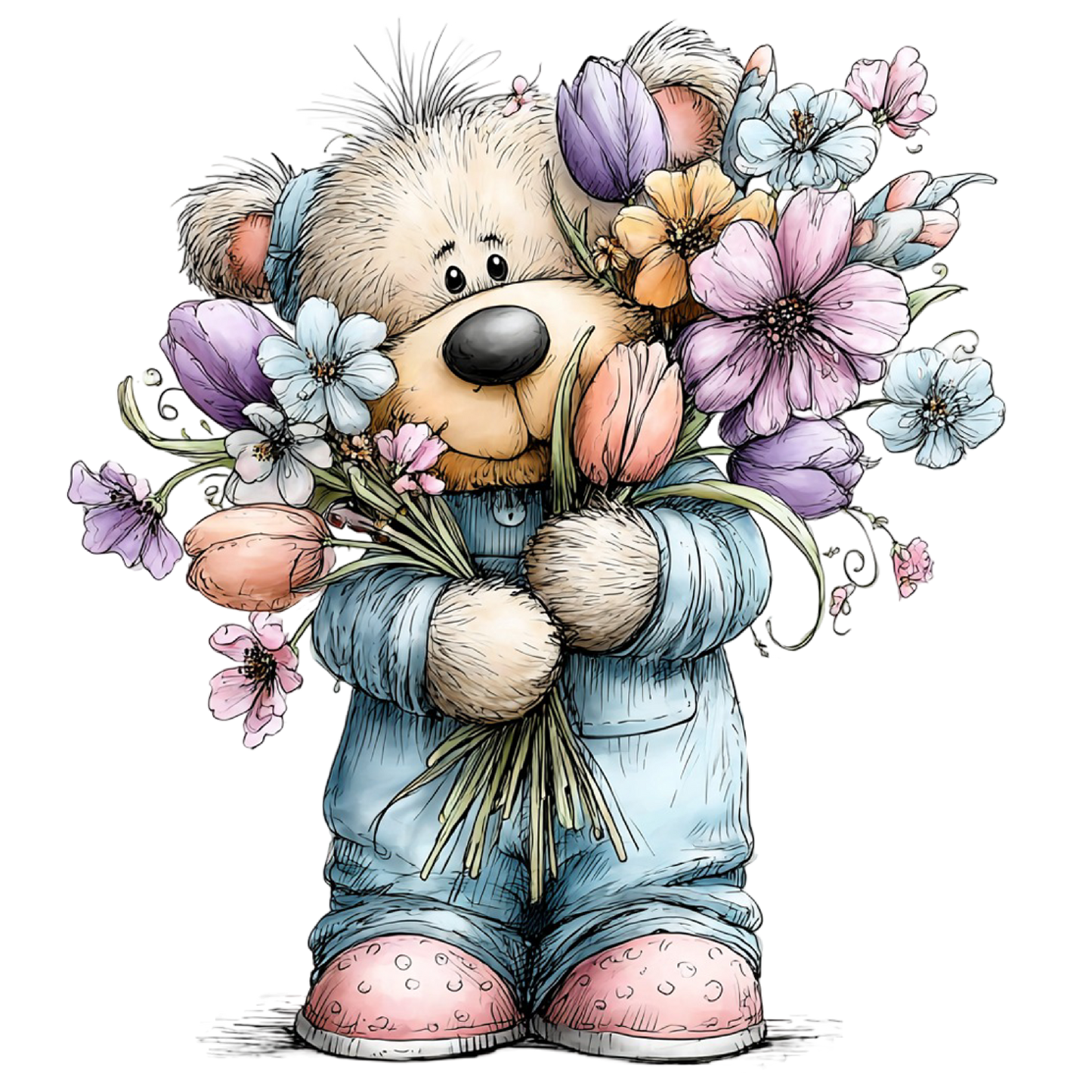 Bügelbild Oster Teddy Bär #3