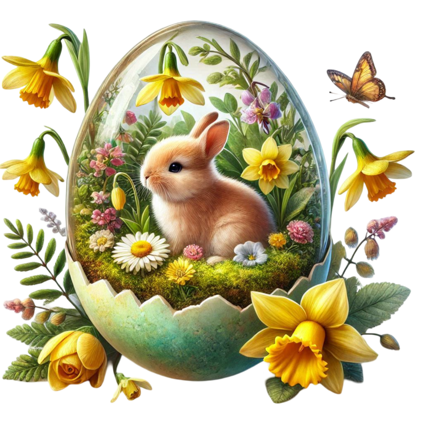 Bügelbild Osterhase im Ei #2 Fylou's Style