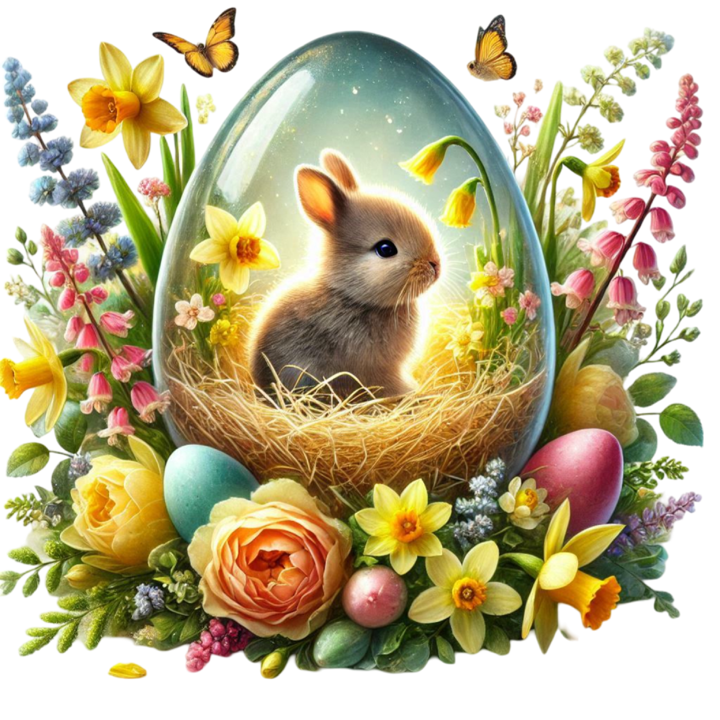 Bügelbild Osterhase im Ei #23 Fylou's Style