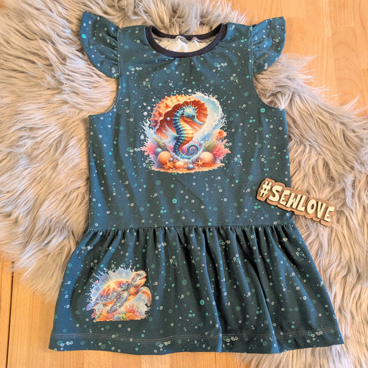 Bügelbild Seepferdchen in Muschel #5 Fylou's Style