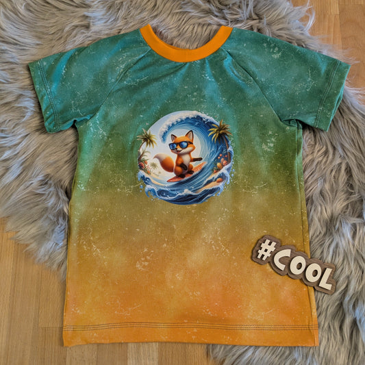 Bügelbild Fuchs auf Surfboard #1 Fylou's Style